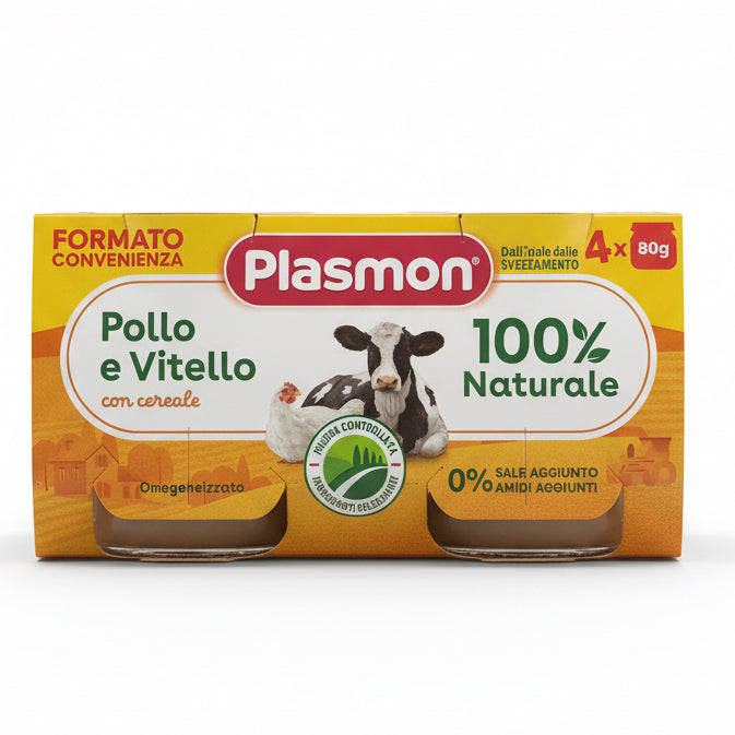 Plasmon omogeneizzato Pollo e Vitello 4x80GR