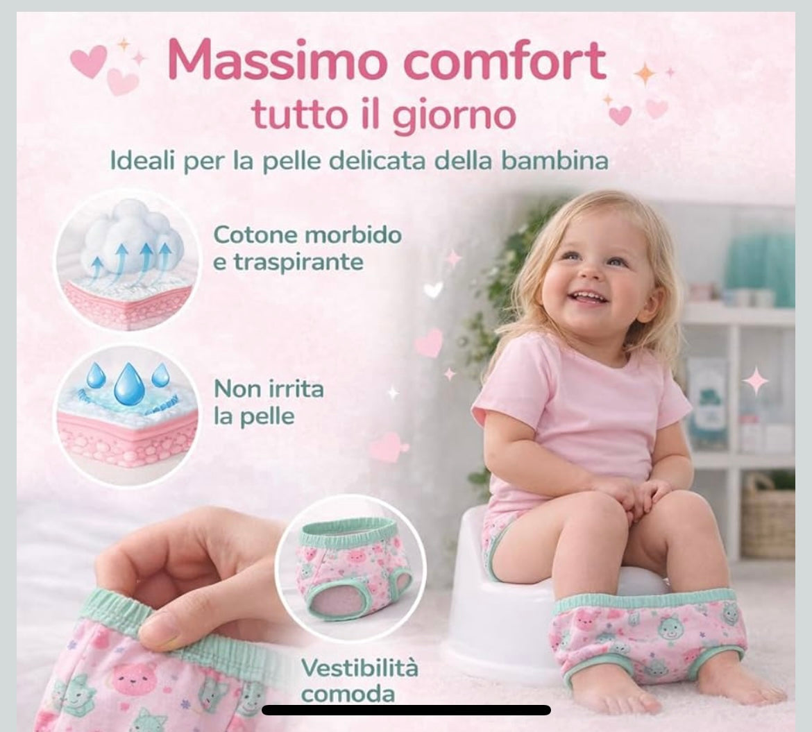 Ellepi Mutandine trainer bambina per spannolinamento