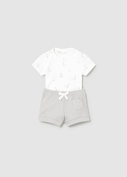 Completo pantaloncino e body neonato Mayoral