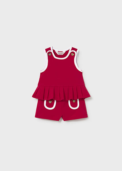 Completo pantaloncino e maglietta neonata Mayoral