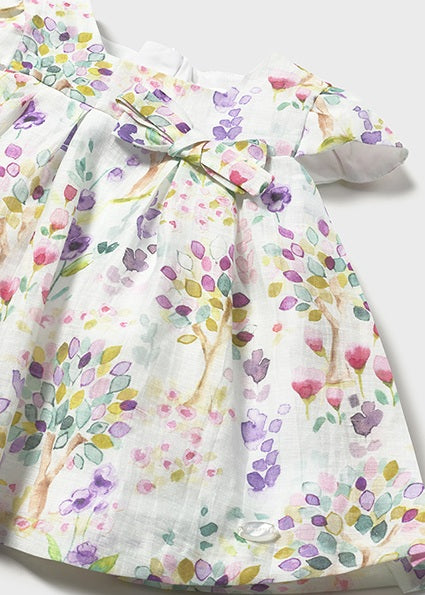 Abito Neonata Fantasia Floreale Multicolor con Fiocco Mayoral