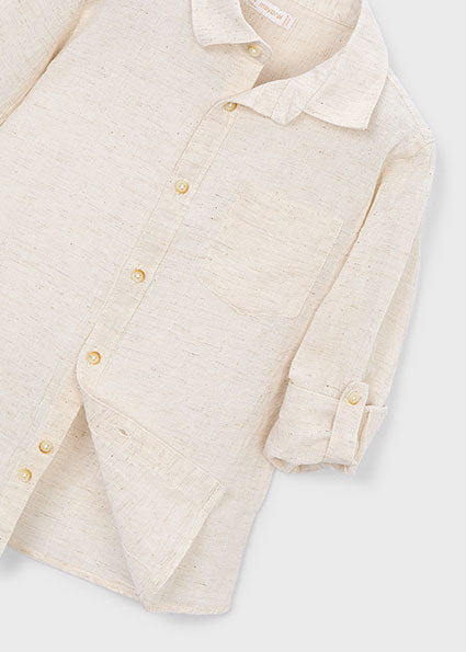 Camicia in lino manica lunga bambino Mayoral