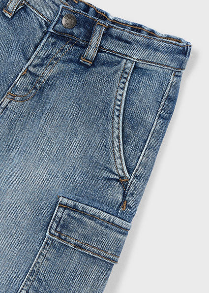 Pantaloncino Jeans cargo bambino Mayoral