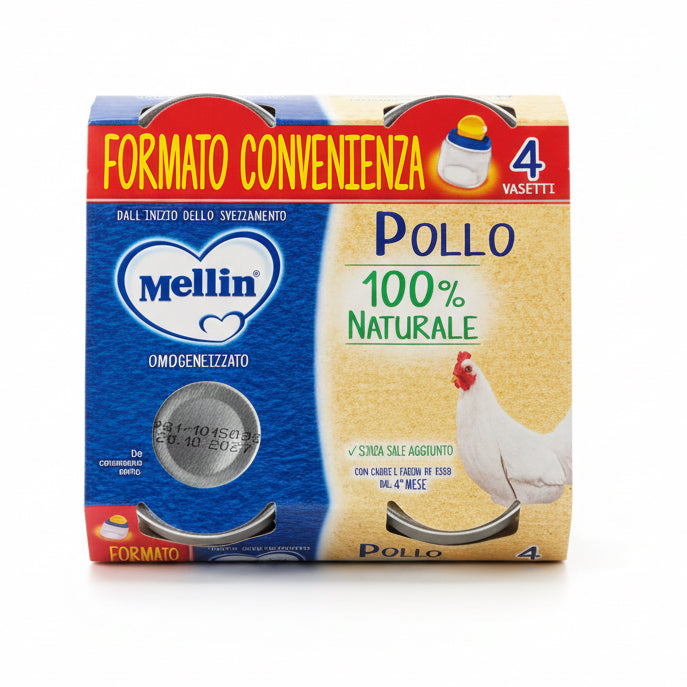 MELLIN OMOGENEIZZATO CARNE POLLO 4x80GR