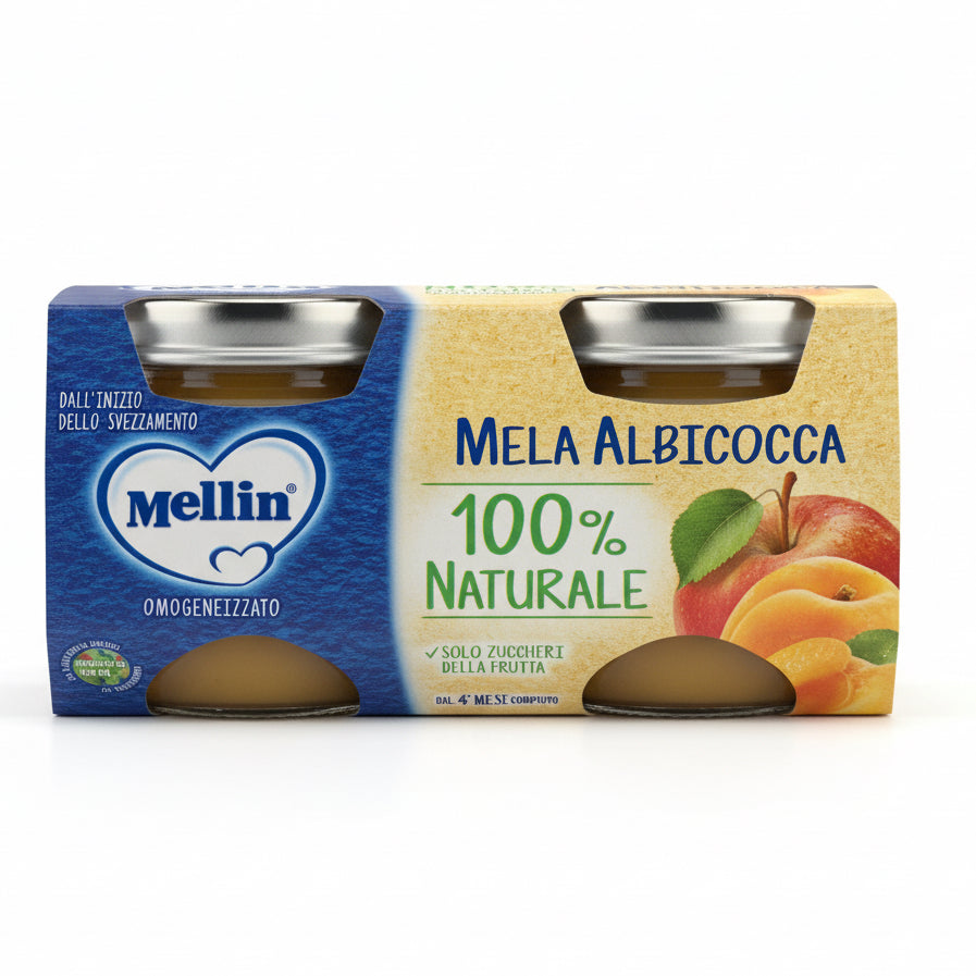 MELLIN OMOGENEIZZATO FRUTTA 2x100GR MELA ALBICOCCA