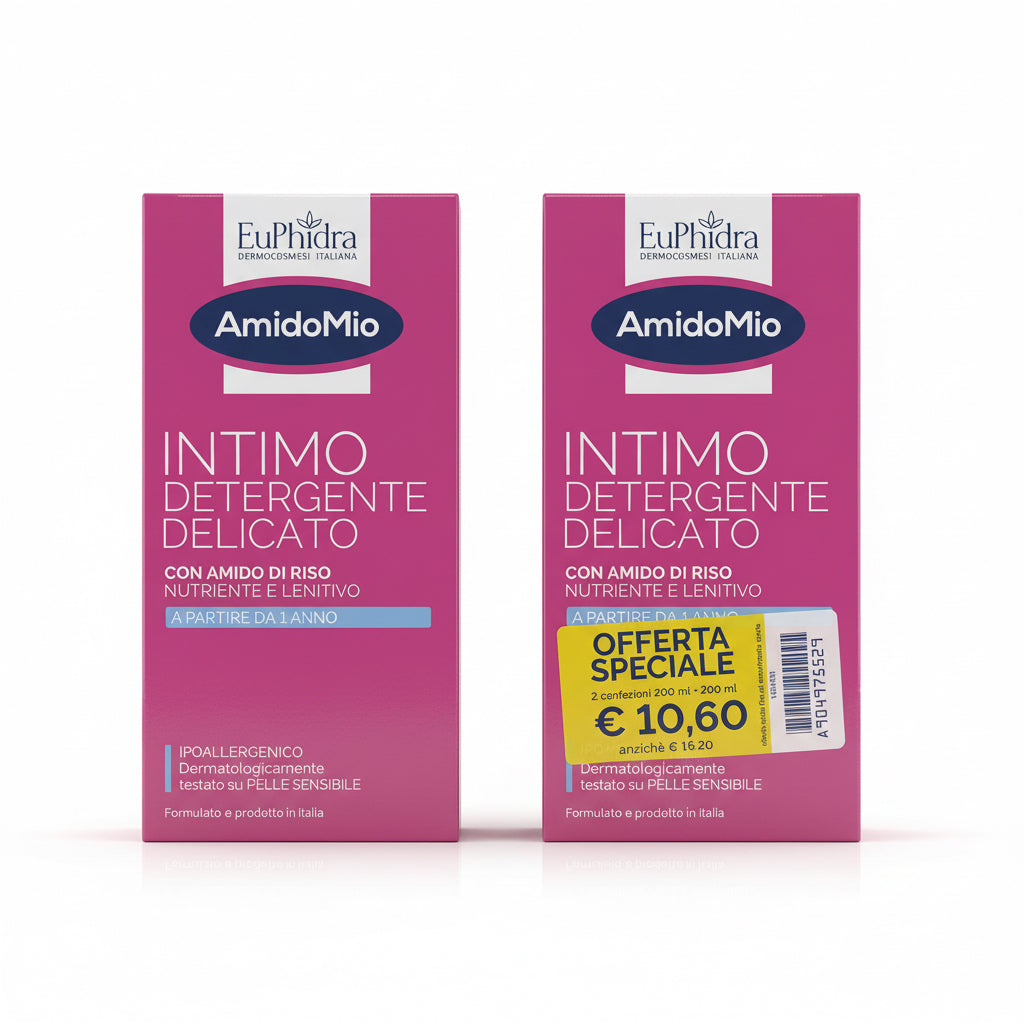 Euphidra AmidoMio Detergente Intimo 2x200 ml (Neonati e Bambini)