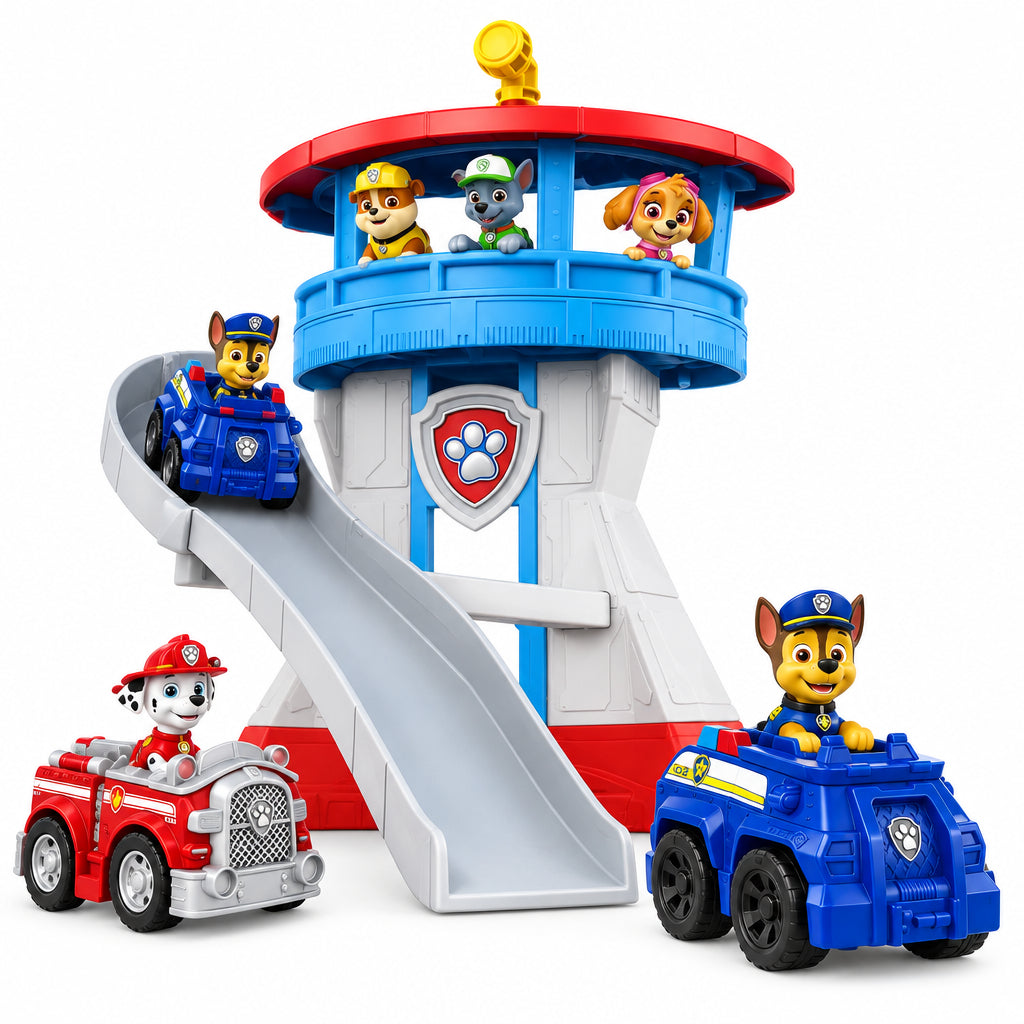 Paw Patrol Rescue Racer Torre di Controllo con Veicolo Chase Spin Master