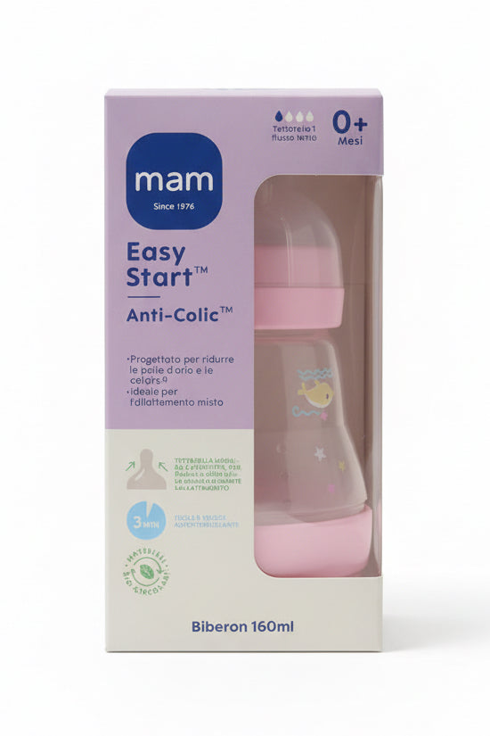 MAM Biberon Easy Start Anti-Colic 160 ml Rosa