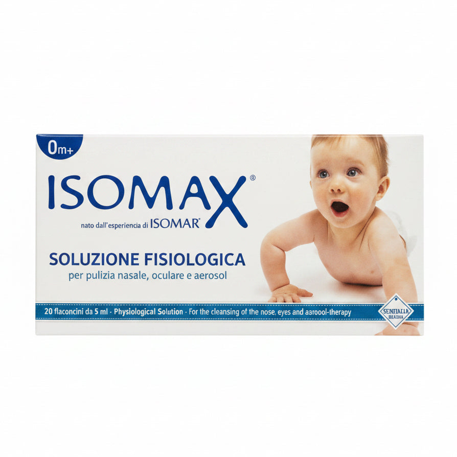 Isomax soluzione fisiologica 20 flaconcini per pulizia oculare, nasale e aerosol