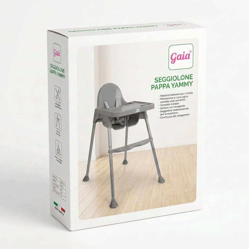 Seggiolone pappa Gaia grigio