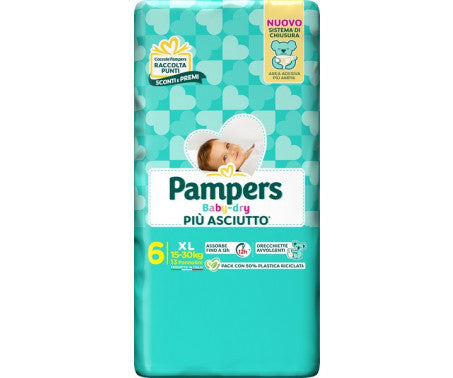 Pannolini Pampers Baby Dry Pacco singolo taglie 2-3-4-5-6