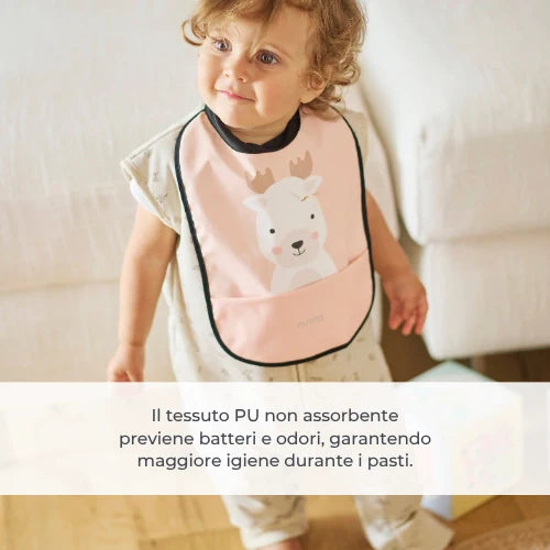 Nuvita Set 2 Bavaglini Impermeabili Powder Rose & Sage Green