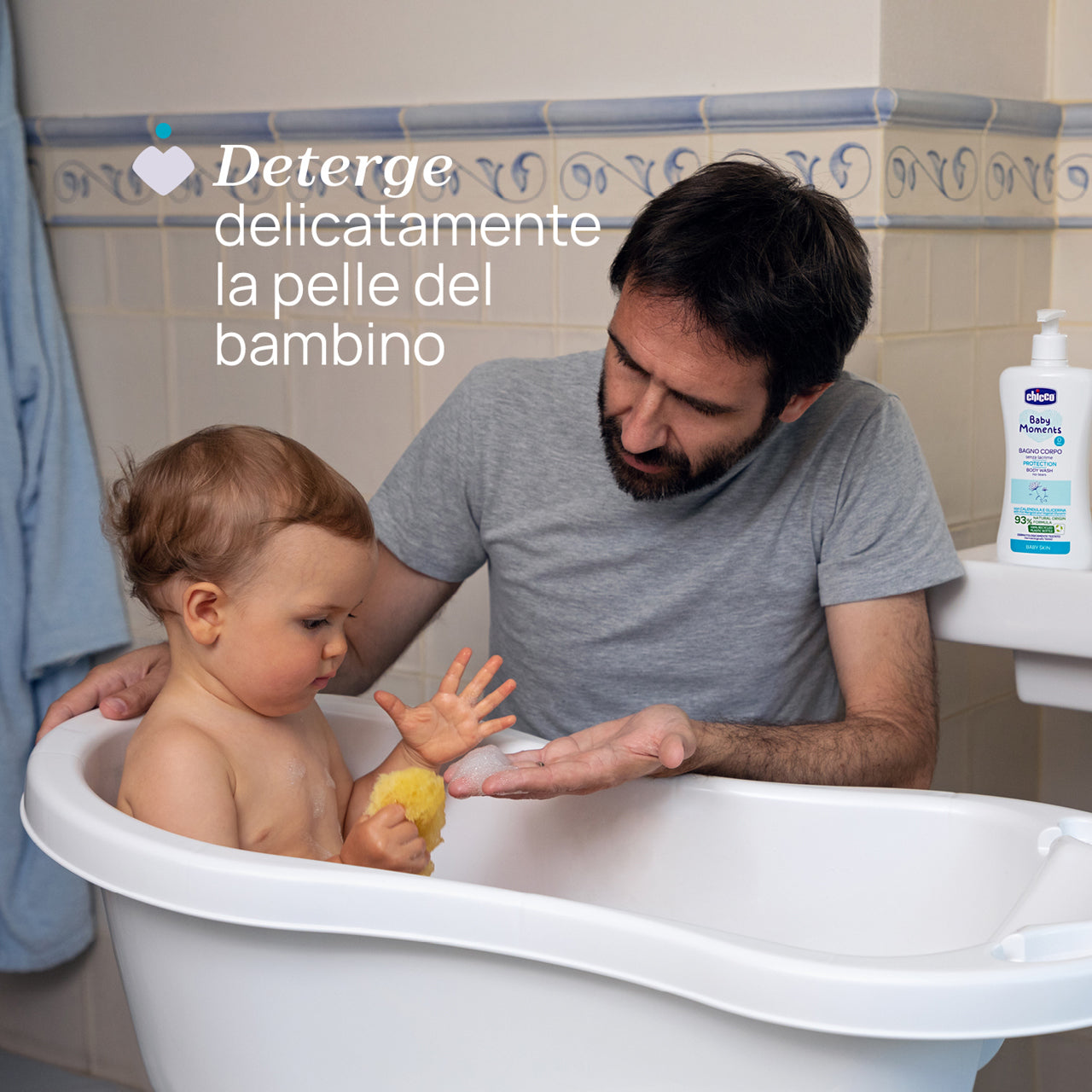 "Chicco Bagno Protection 500 ml con calendula e glicerina per la pelle delicata di neonati e bambini"