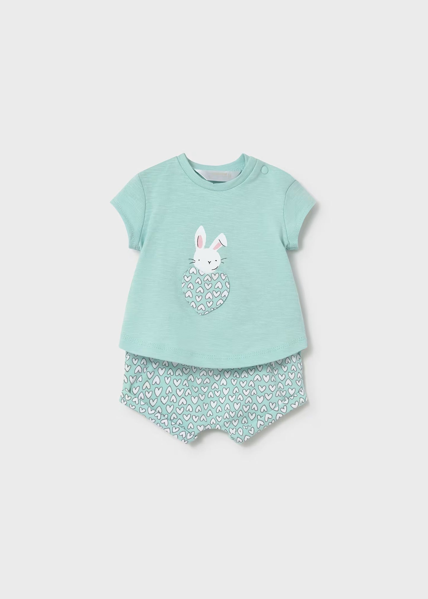 Completo pantaloncino e maglietta neonata Mayoral