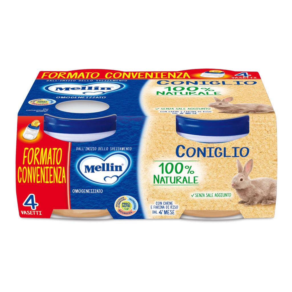 Mellin Omogeneizzato Carne Coniglio 4x80g