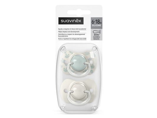 Suavinex Succhietto Birdies Verde Acqua Fisiologico 6-18 mesi (2 pz)