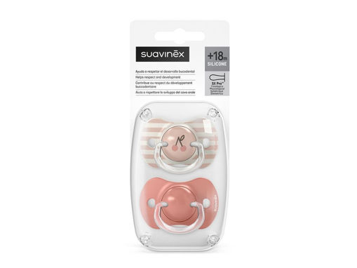 Suavinex Succhietto Birdies Rosa Fisiologico 18+ mesi (2 pz)