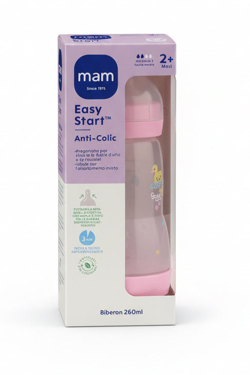 MAM Biberon Easy Start Anti-Colic 260 ml Rosa