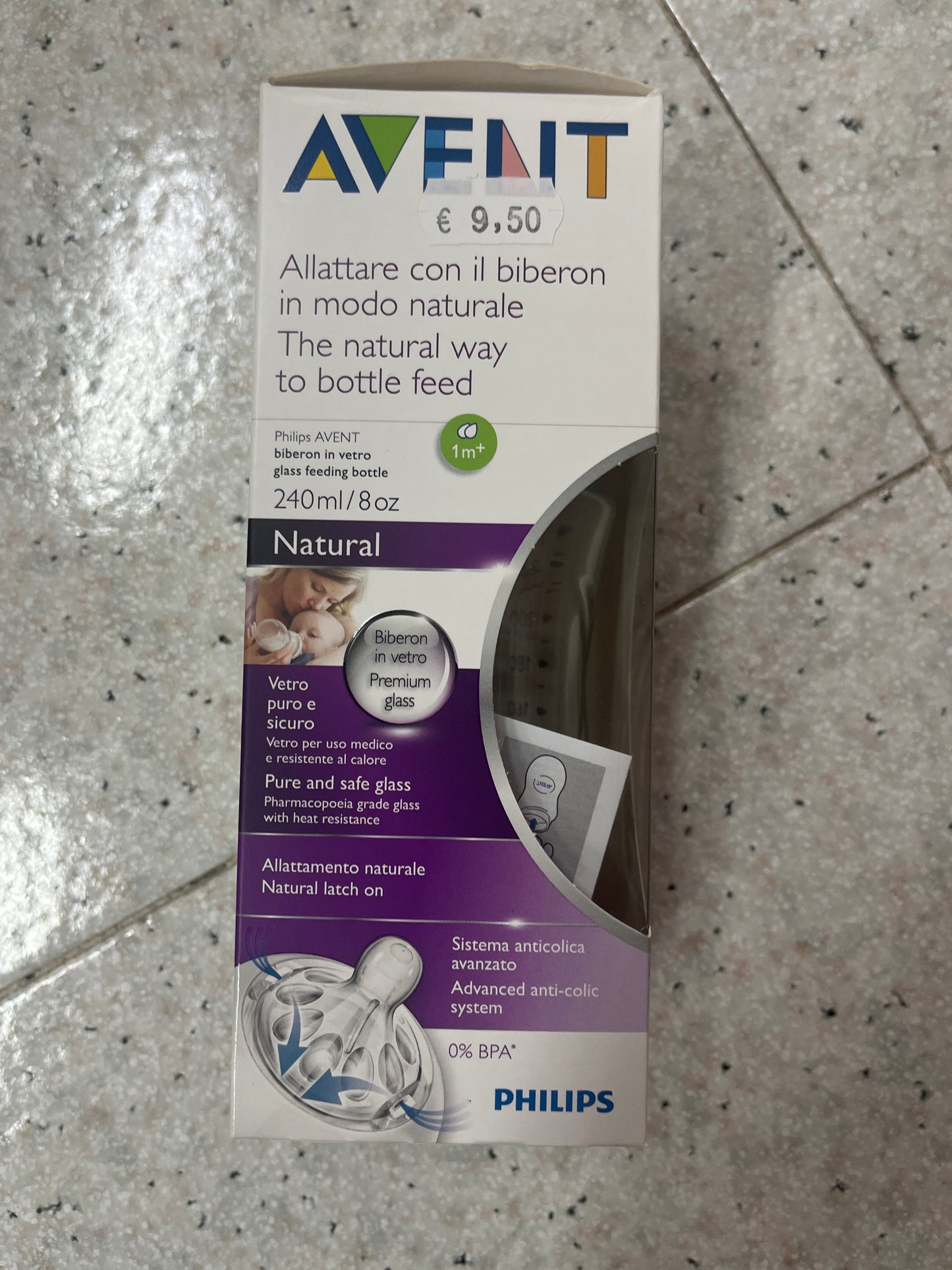 Avent Biberon Vetro 240 Ml