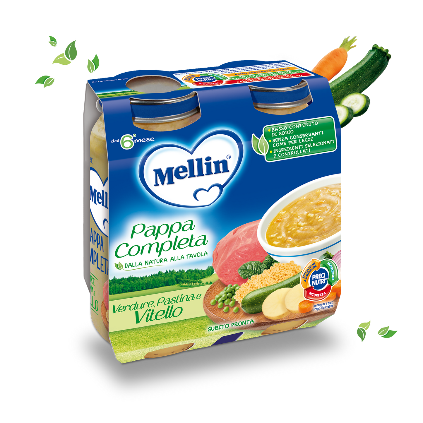 Mellin Pappa Completa Vitello 2 x 250 g