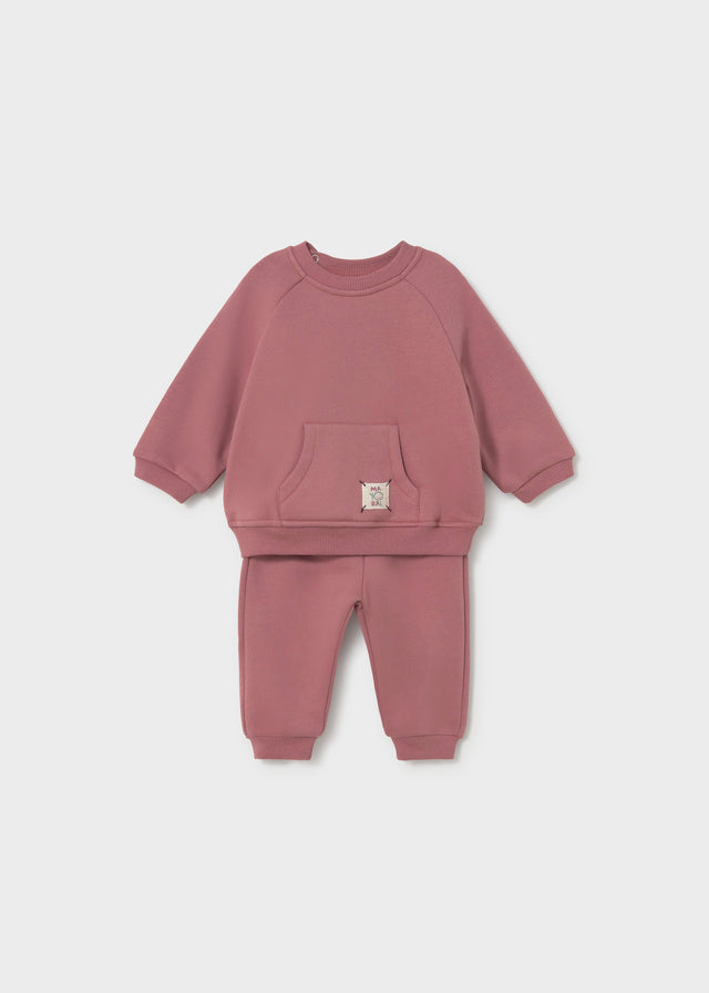 Tuta Neonato Unisex 2 Pezzi con Felpa e Pantalone Mattone Mayoral
