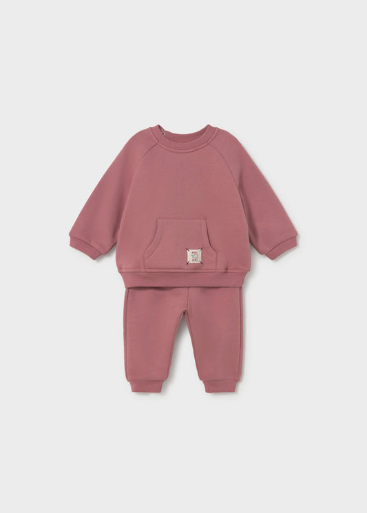 Tuta Neonato Unisex 2 Pezzi con Felpa e Pantalone Mattone Mayoral