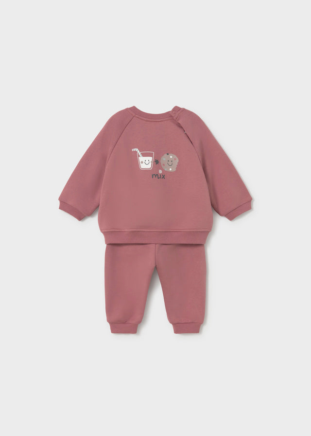 Tuta Neonato Unisex 2 Pezzi con Felpa e Pantalone Mattone Mayoral