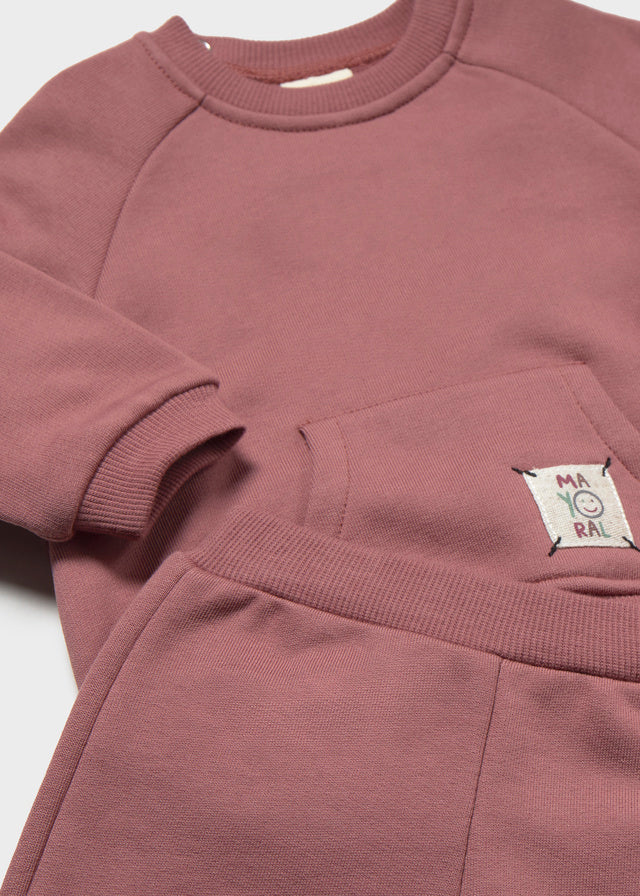 Tuta Neonato Unisex 2 Pezzi con Felpa e Pantalone Mattone Mayoral