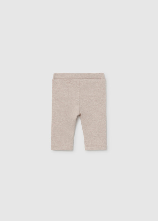 Completo Neonata 3 Pezzi con Maglia Bianca, Cardigan Rosa e Leggings Beige Mayoral