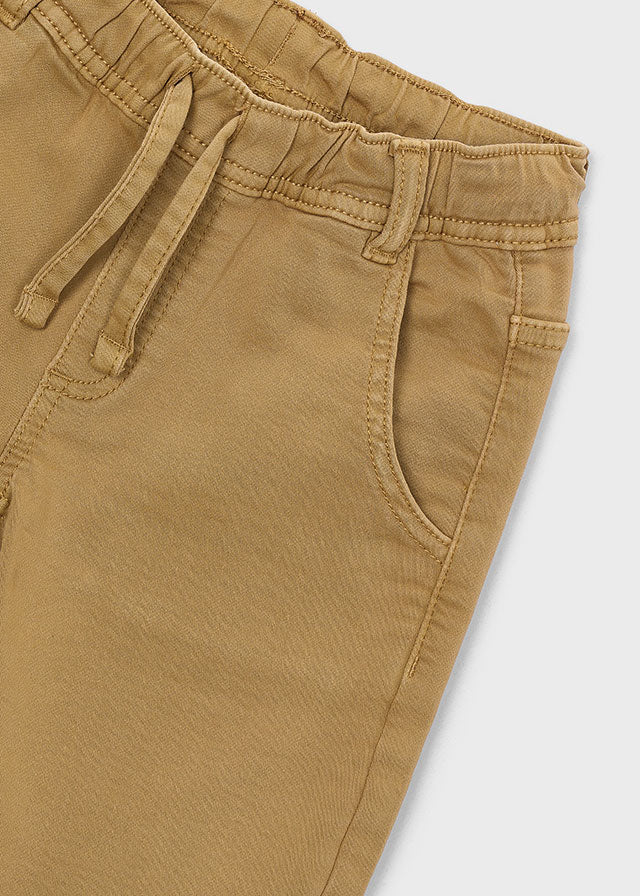 Pantalone Jogger Bambino Ocra con Coulisse e Tasche Mayoral
