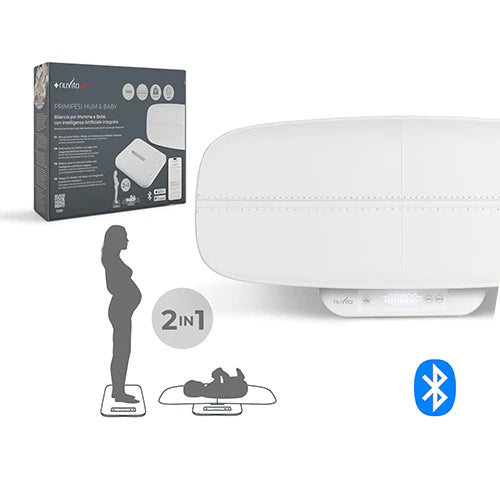 Nuvita Bilancia Digitale per Mamma e Bebè 2 in 1 con Bluetooth