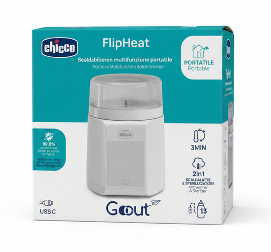 Chicco Scaldabiberon Portatile FlipHeat (Multifunzione)