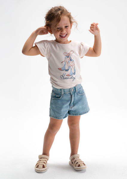 Pantaloncino in jeans bambina Mayoral