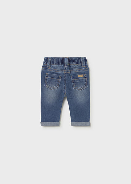 Jeans neonato elasticizzato con coulisse Mayoral