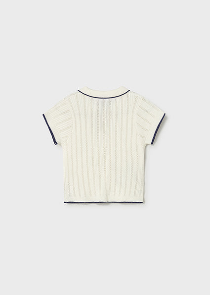 Polo in maglia manica corta neonata Mayoral