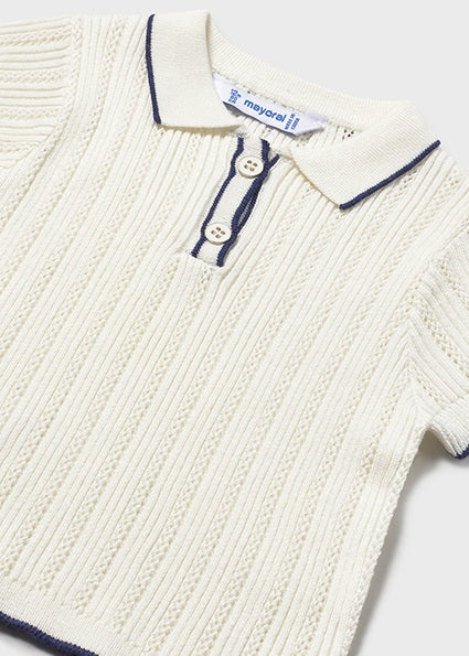 Polo in maglia manica corta neonata Mayoral