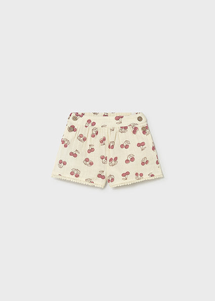 Shorts neonata stampa ciliegie Mayoral