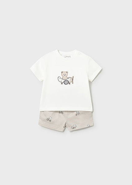 Completo pantaloncino e maglietta neonato Mayoral