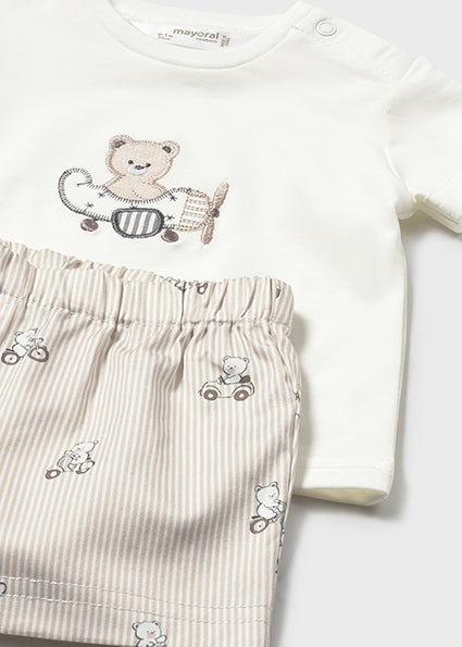 Completo pantaloncino e maglietta neonato Mayoral