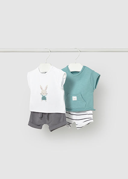 Completo pantaloncino e maglietta neonato Mayoral