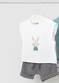 Completo pantaloncino e maglietta neonato Mayoral