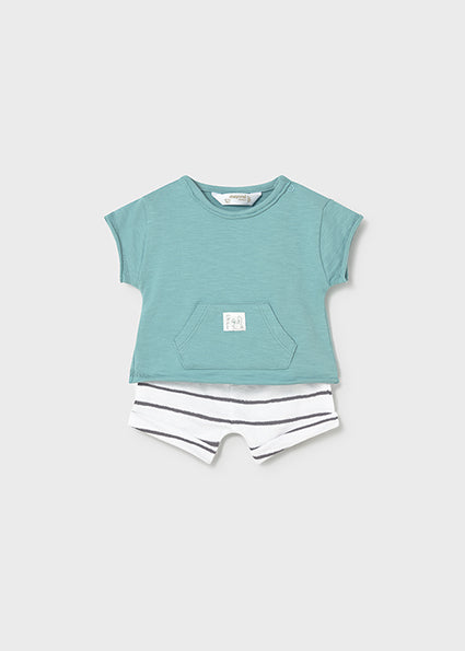 Completo pantaloncino e maglietta neonato Mayoral