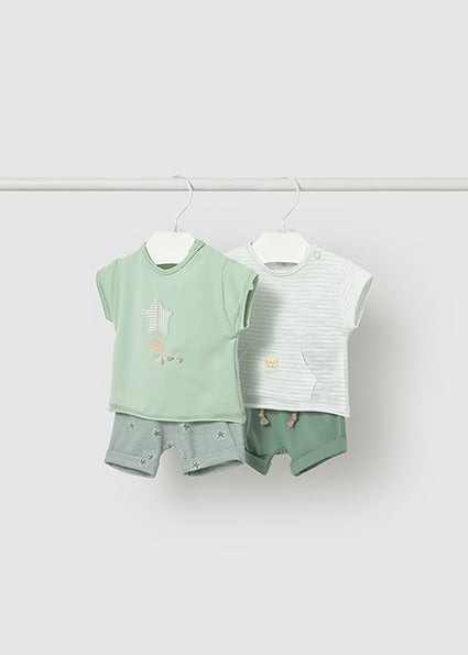 Completo pantaloncino e maglietta neonato Mayoral