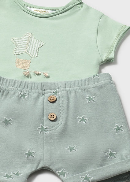 Completo pantaloncino e maglietta neonato Mayoral