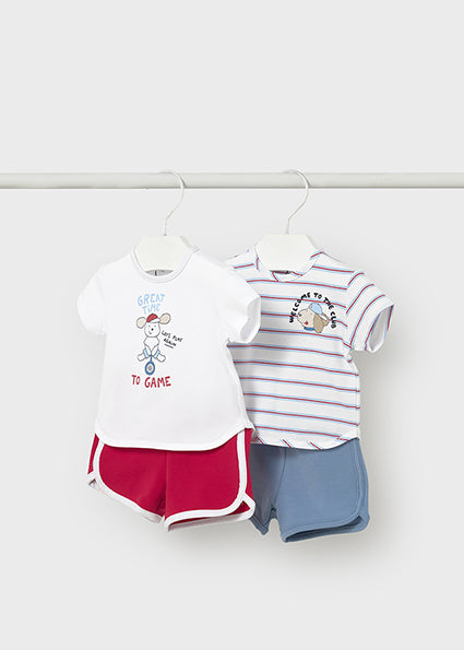 Completo pantaloncino e maglietta neonato Mayoral