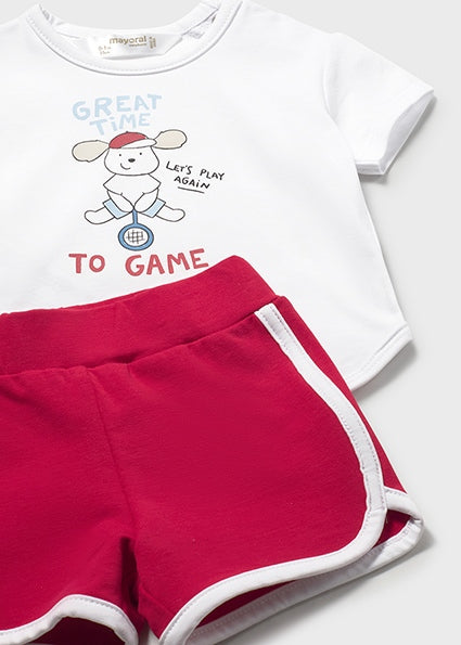 Completo pantaloncino e maglietta neonato Mayoral