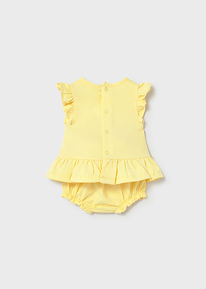 Completo pantaloncino e maglietta neonata Mayoral