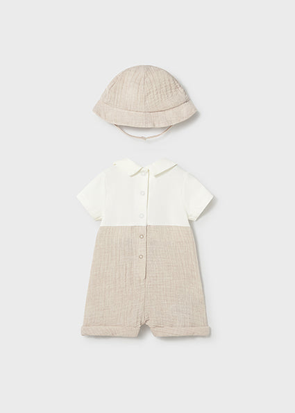 Pagliaccetto con cappello neonato Mayoral