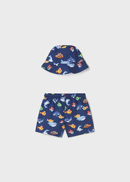 Costume neonato con cappellino fantasia mare Mayoral