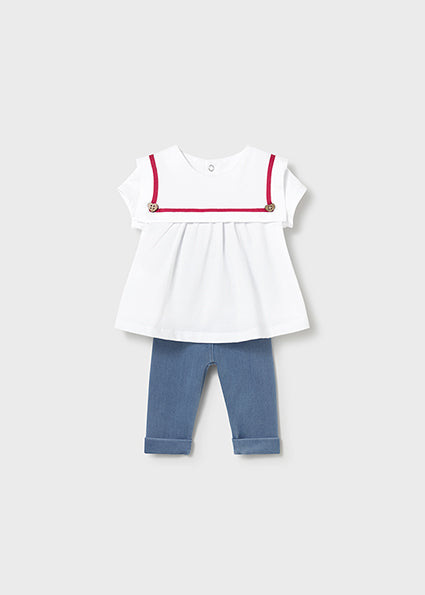 Completo leggings e maglietta neonata Mayoral